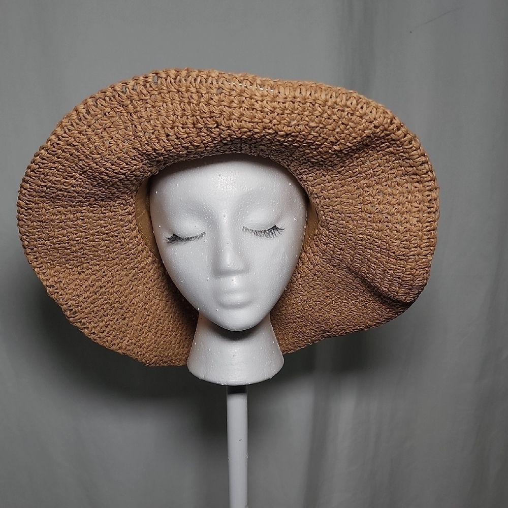 Tan Women's Wide Brim Hat